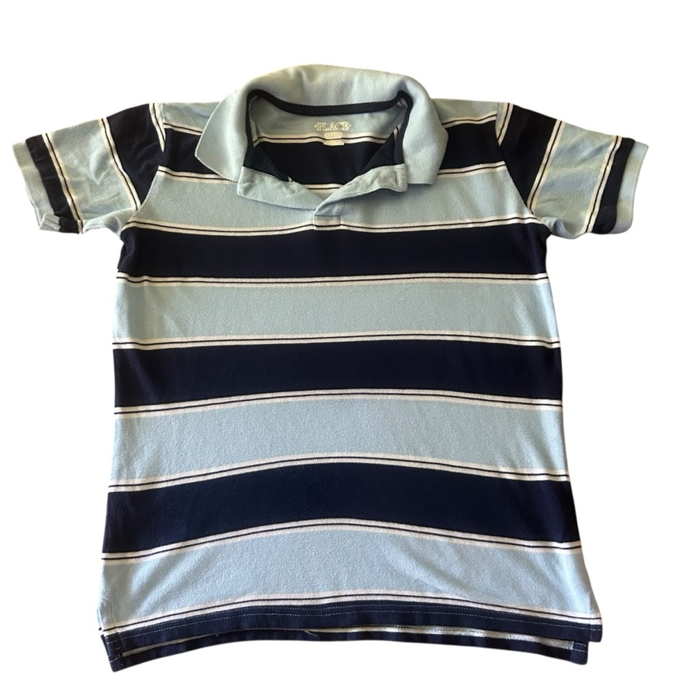 Children's Place Boys Striped Polo Shirt‎ Blue Navy Casual Top